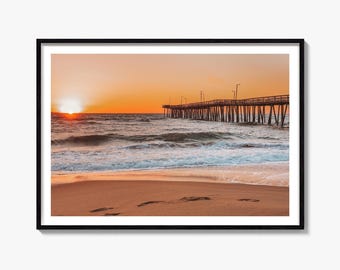 Kunstprint van Virginia Beach, Chesapeake Bay, Atlantische Oceaan wanddecoratie
