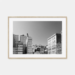 Affiche photo East Village impression horizontale New York, art mural noir et blanc East Village, photographie de l'East Village, voyage, carte poster