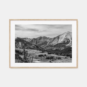 Sun Valley fotoposter print horizontaal, Sun Valley zwart-witte muurkunst, Sun Valley muur fotografie, reizen, kaartposter