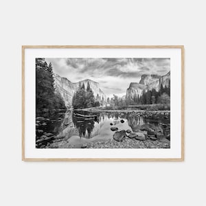 Pôster fotográfico do Parque Nacional Redwood, impressão horizontal, arte em preto e branco do Parque Nacional Redwood, fotografia, viagem, pôster de mapa