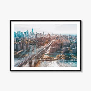 Williamsburg Bridge Photography Print: New York City Skyline Wall Art
