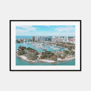 Kleurrijke posterafdruk Florida horizontaal, fotokunst Florida, wanddecoratie Florida, reisafdruk Florida, poster stratenplan Florida, stadsplattegrond