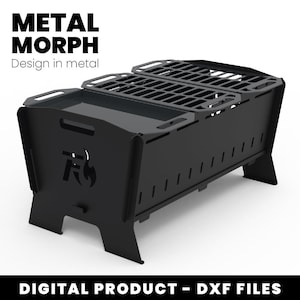 Einbau- & Tragbargrill GRÖSSER – DXF-Design für CNC-Schneiden