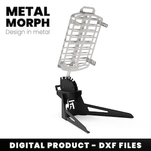 Double-Grill Cross with Base – DXF File for CNC Cutting + Blueprints