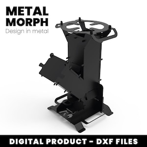 Raketenofen – DXF-Datei zum CNC-Schneiden – Einfache Montage, kein Schweißen erforderlich