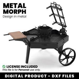 BBQ Fire Pit Station - DXF Files for CNC Cutting - Personal License