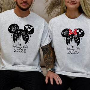 Gildan Mouse Couple Shirt, Matching Vacation Tee, Cute Cartoon Mouse T-Shirt, Magic Kingdom Outfit, Family Trip Disney Style Shirt