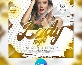 Editable After Work Party Flyer: Club Night, DJ Event (Canva Template)