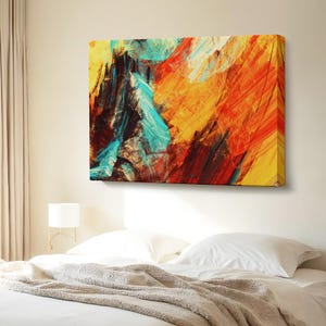 Futuristic Abstract Look Decorative Canvas Wall Art, Abstract Modern Wall Decor, Housewarming Gifts, Abstract Canvas Wall Art