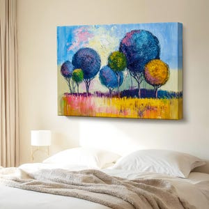 Garden Flower Decorative Canvas Wall Art, Abstract Canvas Wall Art, Large Wall Art, Framed Canvas Wall Art, Abstract Canvas Print