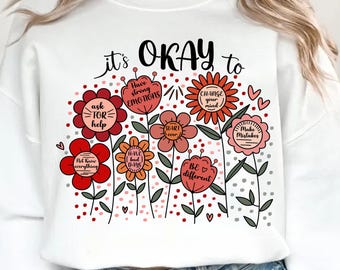 Boho bloemenbloemen png, inspirerende png, vriendelijkheid png, motiverende png, mentale gezondheid png, affirmaties png, t-shirt png