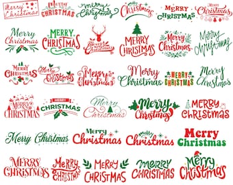 Merry Christmas SVG Bundle, Merry Christmas Saying Svg, Christmas Clip Art, Christmas Shirt Svg, Christmas svg Cut Files, Instant Download
