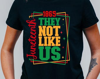They Not Like Us Svg, Juneteenth 1865 Png, Afro Juneteenth, Black History Month Sublimation Png, Independence Day Shirt Design, Svg Cut File