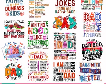 Pacchetto di sublimazione per la festa del papà, Miglior papà di sempre in formato PNG, Disegno di sublimazione in formato PNG, Maglietta per papà in formato PNG, Download digitale, Buona festa del papà, Regalo per papà