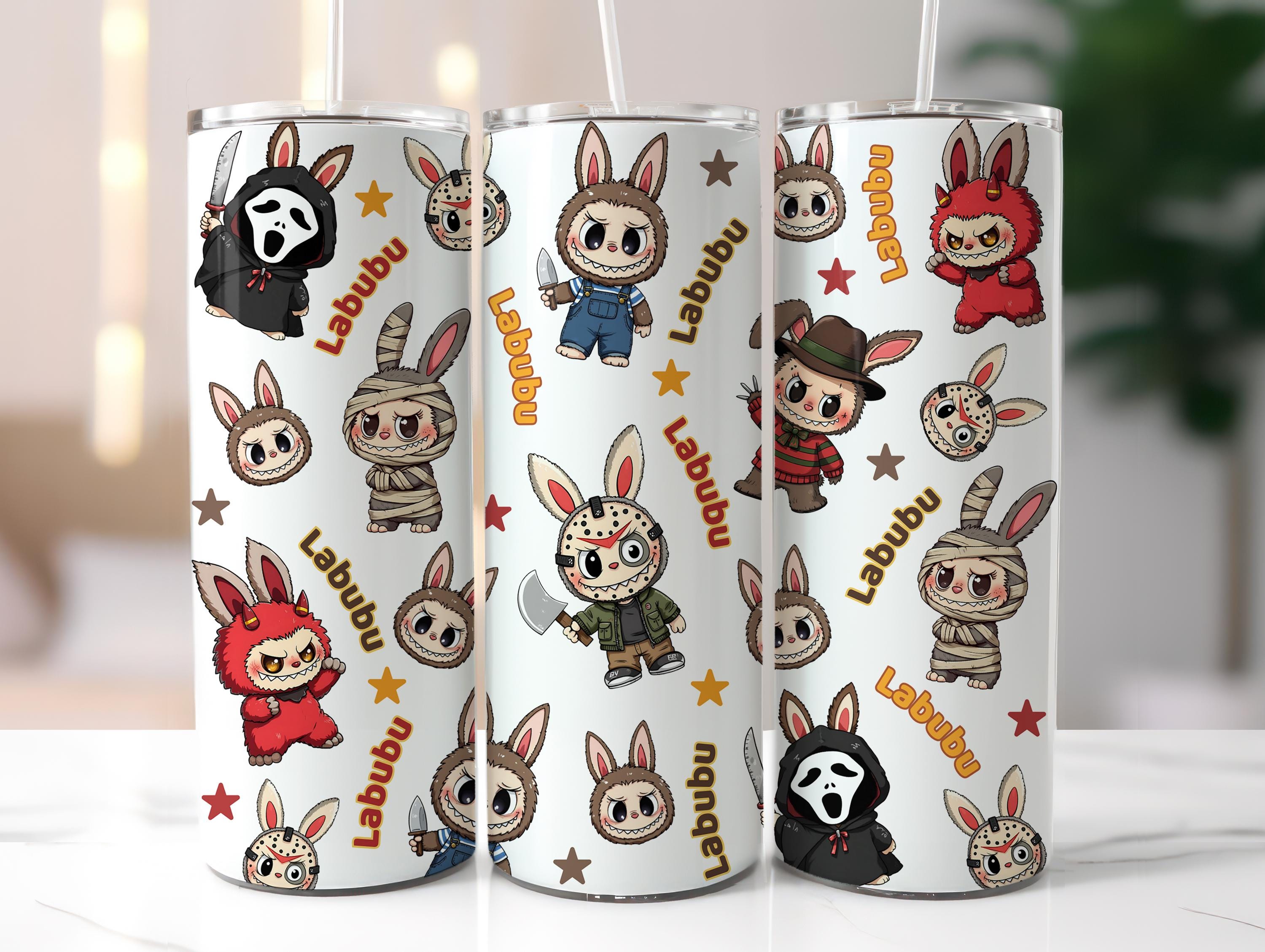 Halloween Monster Doll 20oz Skinny Tumbler Sublimation Design, Spooky Doll Cartoon Tumbler, Halloween Horror Movie Png,Perfect Gift for Kids