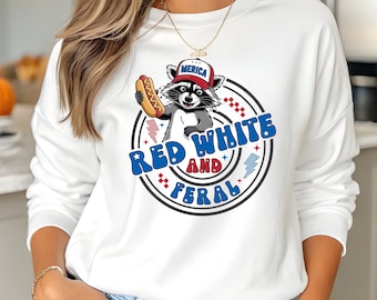 Rood wit en wilde png, grappige wasbeershirt svg, trendy 4 juli png, grappige VS png, 4 juli digitale download, wilde png, Merica png