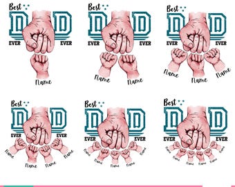 Personalized Best Dad Ever Png, Fist Bump Set Png, Happy Father's Day Png, Dad Hand Fist Bump Png, America Flag png,Kid Hand Sublimation png