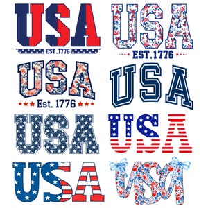 Retro 4 juli png, blommig USA-png, sublimeringsdesign för fjärde juli, patriotisk png, amerikansk kokett-rosett, flickigt png, patriotisk USA-png