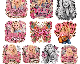 Dolly Parton PNG Bundle, Country Music Sublimation Designs, Country Singer Shirt Design (Digital Download)