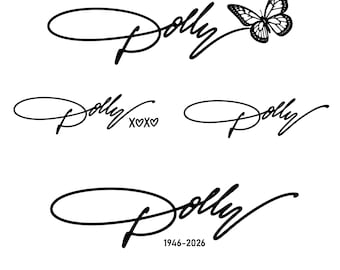 Dolly Parton PNG BUNDLE, Dolly Parton SVG, Dolly Parton Signature Svg Png Digital Download