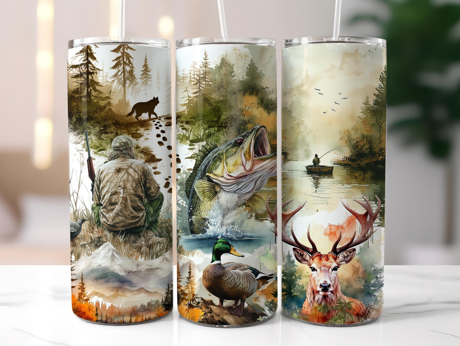 Mens Male Hunting 20oz Skinny Tumbler Wrap Png, Sublimation Tumbler ...