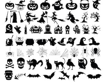 HALLOWEEN SVG BUNDLE, Halloween Clipart Commercial Use, Halloween svg Cut Files For Cricut, Halloween Png Bundle, spooky svg, Pumpkin Svg