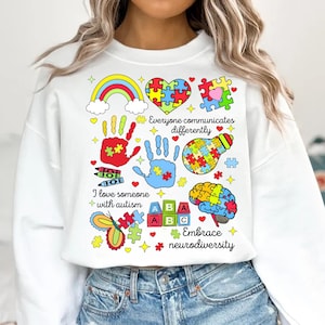 Everyone Communicates Differently Png, Autism Month png, Autism Mom Png,t shirt png, Autism Png, Autism design, Speech Pathologist Png