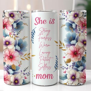 Mothers Day Quote 20oz Skinny Tumbler Wrap, Sublimation Design, Floral Mom Tumbler Wrap PNG, Mama Tumbler PNG, Digital Download PNG