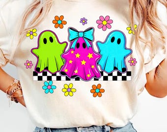 Halloween Ghost Neon Png, Cute Boo Ghost Coquette Png, Halloween Png, Boo Ghost Shirt Png, Spooky Season Png, Neon Boo Halloween Sublimation