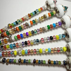 Perlen Gartenstecker, dekorative Pflanzenmarkierung, Gartendekor, handgefertigter Akzent im Freien