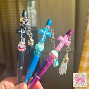 Christian Beaded Pens | Faith-Based Pens | Inspirational Gifts | Religious Pens | Christian Stationery | Bible Study Supplies