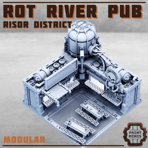 Risor District Terrain - Rot River Pub Expansion (Sculpted by Print Minis)