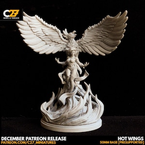 Dark Phoenix / Hot Wings 40mm miniature (sculpted by C27 Studios) (Crisis Protocol Proxy/Alternative)