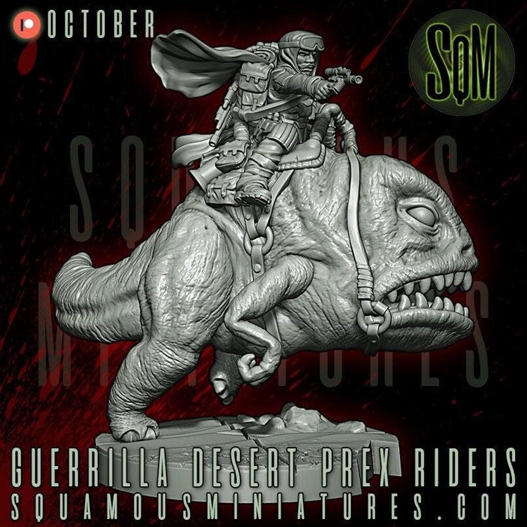 Marvel T Rider Rex Guerrilla P-rex Rider (1) (sculpted by Squamous Miniatures) - Etsy