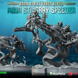 Aqua Strike Troopers - Set of 8 - Aqua Strike Force Alpha (Sculpted by War Bear Studios)
