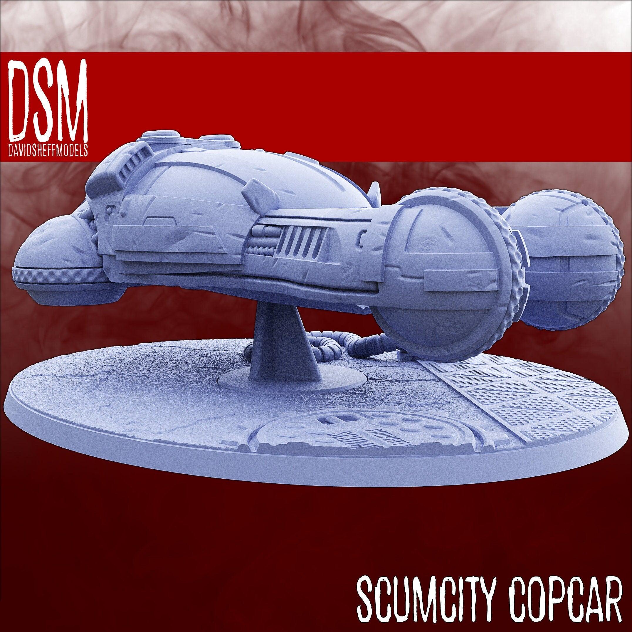 Scum City Cop Car - Hover Mode (sculpted by David Sheff Models) - Etsy