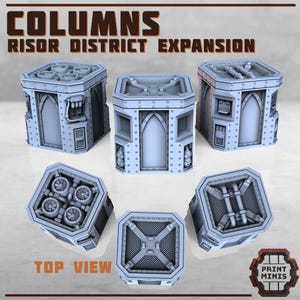 Risor District Terrain - Column Expansion - Set of 3 (Sculpted by Print Minis)