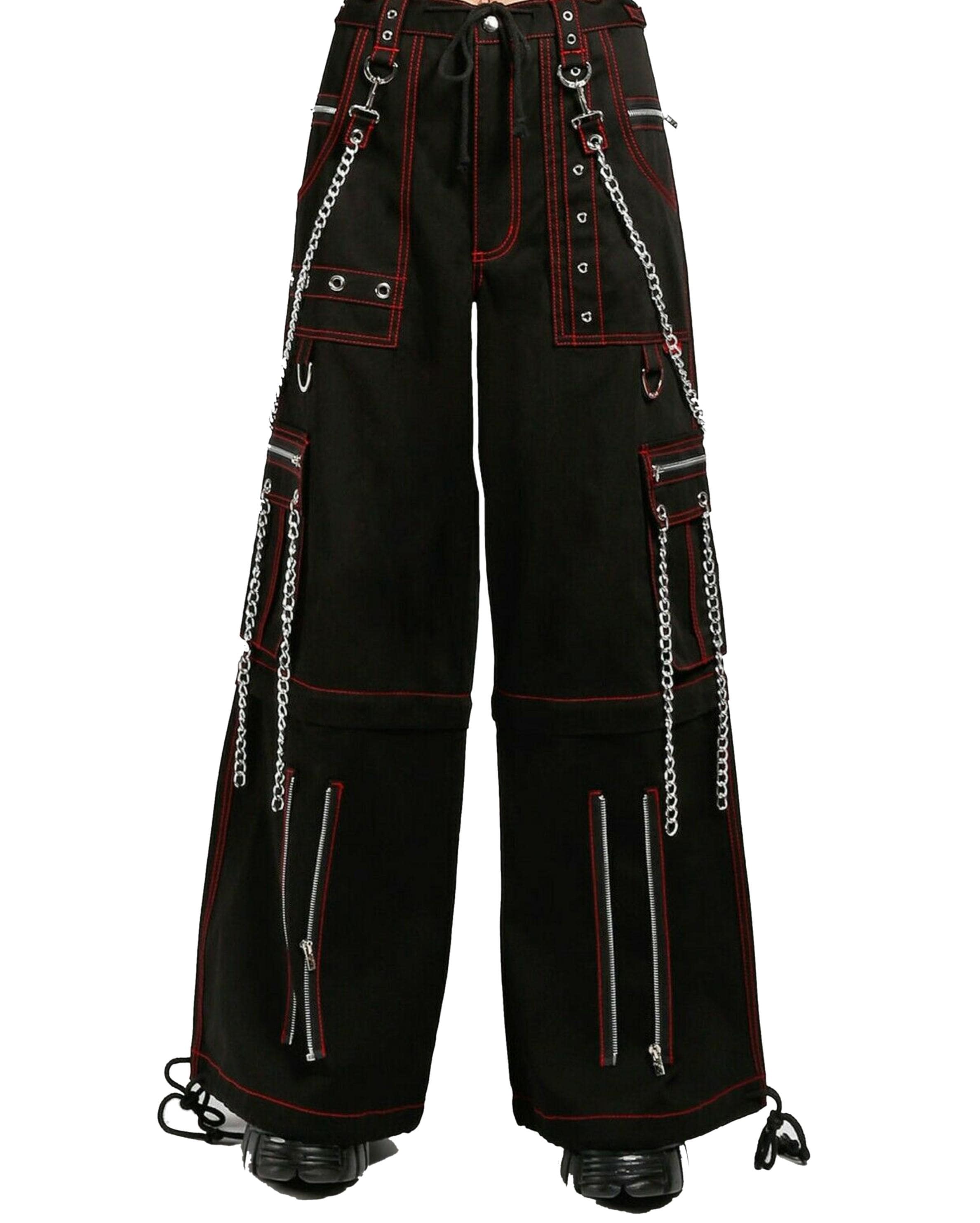 MixMies ゴシック メンズ ブラック チェーン トゥ チェーン レッド