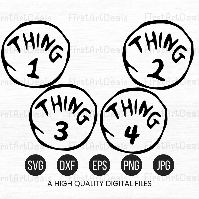 Thing 2 Template - Etsy