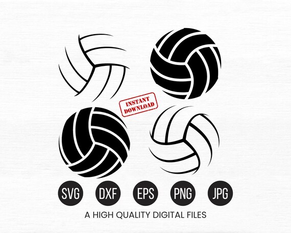 Volleyball Svg Bundle, Volleyball Outline, Volleyball Silhouette, Svg File for Cricut, Volleyball Skelton Design, Png - Digital Download
