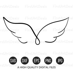 Wings of Grace Svg, Inspirational Angel Wings Svg Print, Wings Silhouette, Cricut, Clipart, Svg, Png, Eps - Instant Digital Downloads