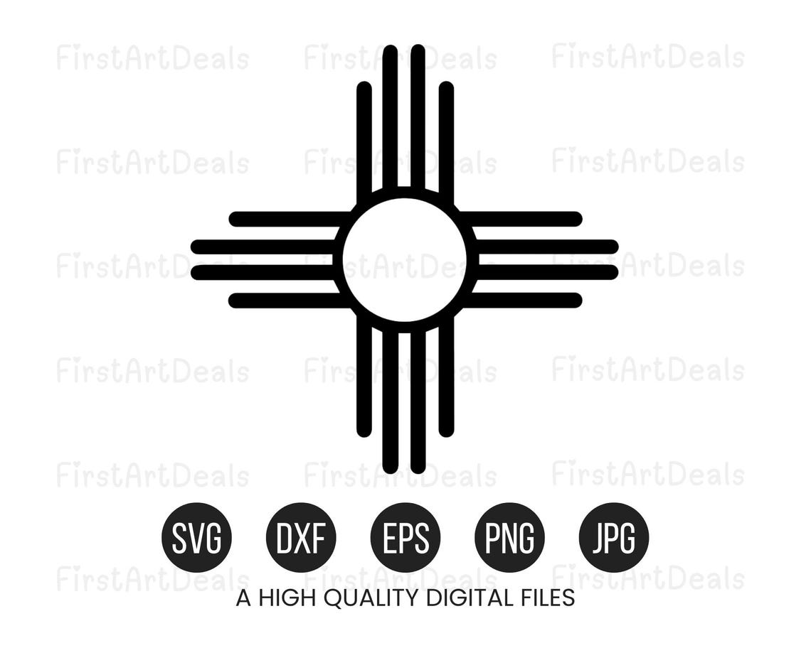 Zia Symbol SVG, Zia Sun Svg, Southwest Symbol Svg, Zia Printable ...