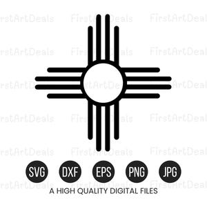 Zia Symbol SVG, Zia Sun Svg, Southwest Symbol Svg, Zia Printable - Instant Digital Download