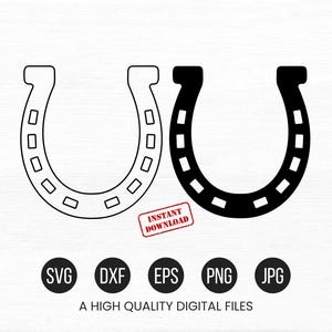 Horseshoe Svg File, Horseshoe Png, Horseshoe Cut File, Horseshoe Silhouette, Horse Lover Svg, Horseshoe Clipart, Png, Eps - Instant Download