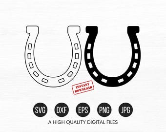 Hufeisen-Svg-Datei, Hufeisen Png, Hufeisen-Schnitt-Datei, Hufeisen-Silhouette, Pferde-Liebhaber-Svg, Hufeisen Clipart, Png, Eps - Instant Download