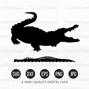 Alligator Svg, Alligator Png, Eps, Dxf Files for Cricut - Instant Download