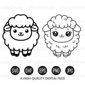 Baby Lamb Svg Bundle, Sheep Svg, Baby Lamb Clipart Png, Sheep Boy-Girl Svg, Farm Animals, Silhouette, Vector Cutting - Instant Downloads