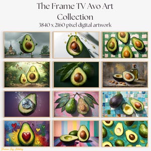 Avo Art: Avocado Digital Art for Samsung Frame TV | 12-Piece Collection | Kitchen Decor | Avocado Prints | Digital Download