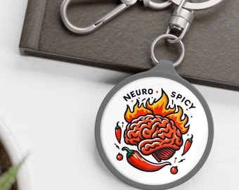 Neurospicy Keychain: ADHD & Autism Keyring - Neurodivergent Gift