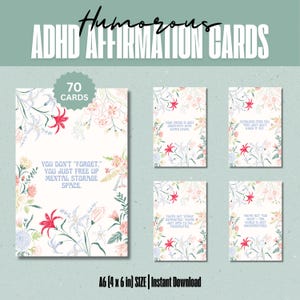 70 ADHD Affirmationskarten - Neurodivergente Empowerment- und Unterstützungskarten für positives Denken und Motivation